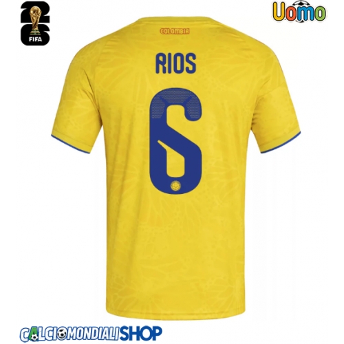 Maglie da calcio Colombia Richard Rios #6 Prima Maglia Mondiali 2026  Manica Corta